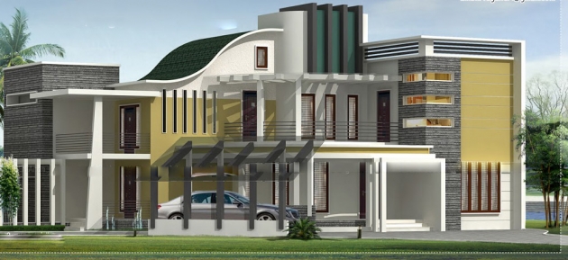 3750 sq-ft luxury villa exterior design