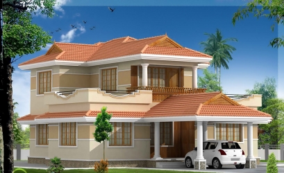 4 bedrooms model villa elevation design