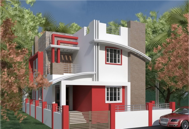 South Indian style villa desig...