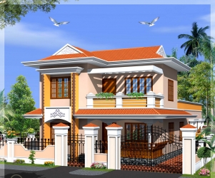Model villa in 2110 in square ...